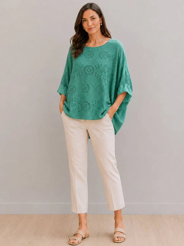 Broderie Eyelet Cotton Tunic Gucci Green