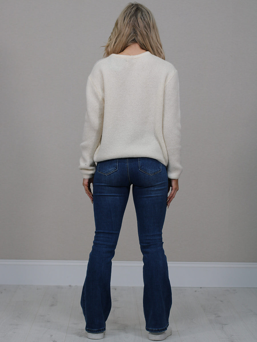 Italian Solid Knit Crop Cardigan