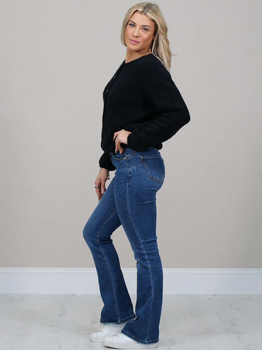 Italian Solid Knit Crop Cardigan