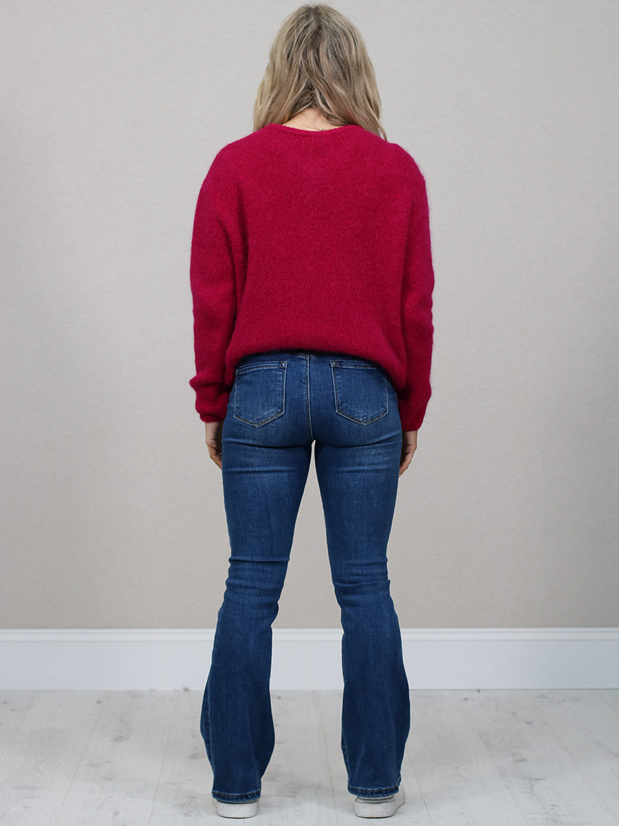 Italian Solid Knit Crop Cardigan