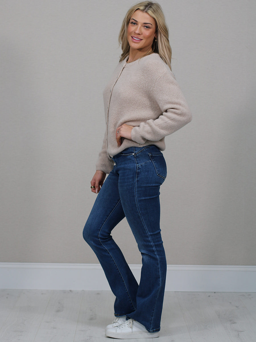 Italian Solid Knit Crop Cardigan