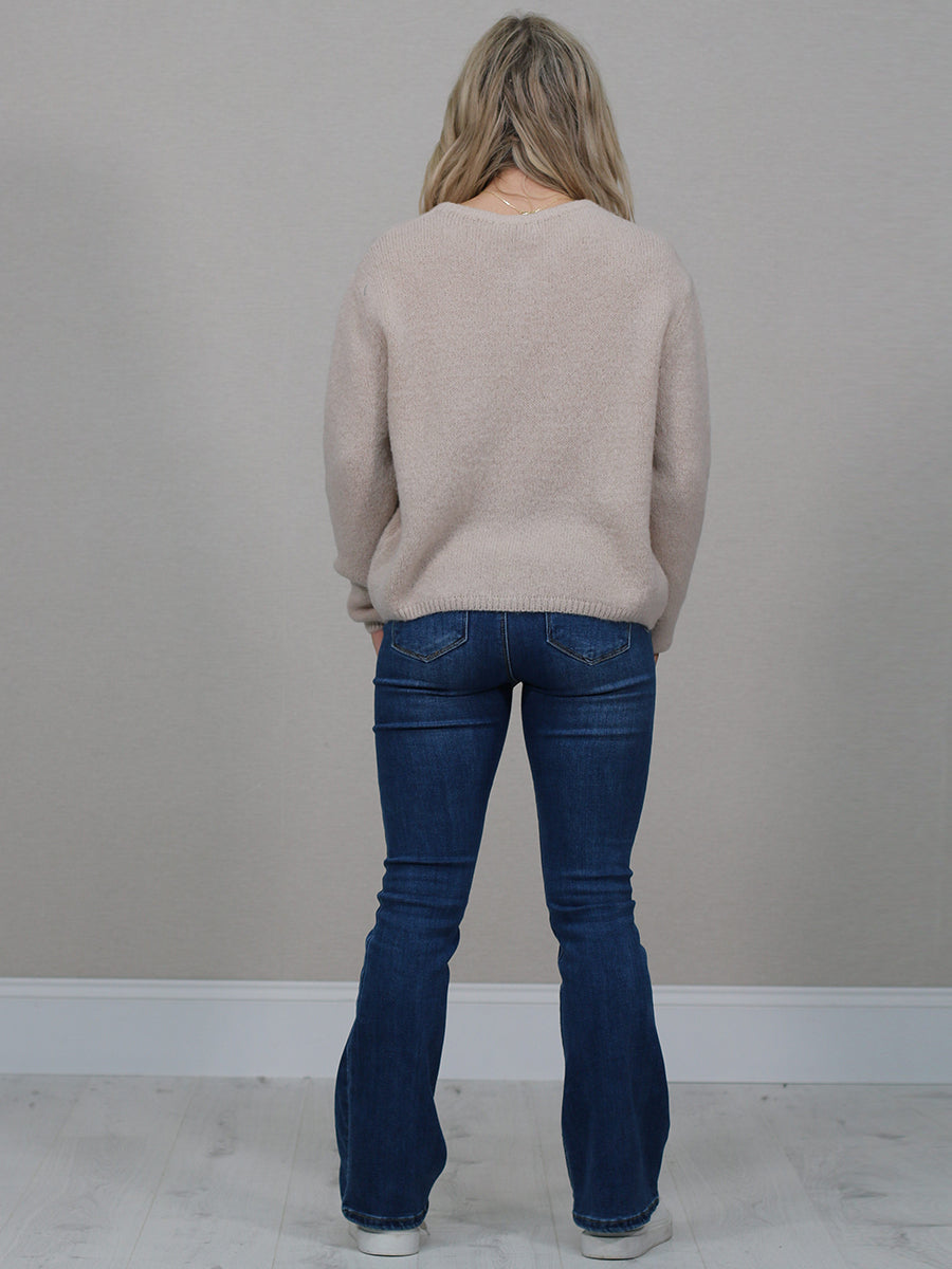 Italian Solid Knit Crop Cardigan