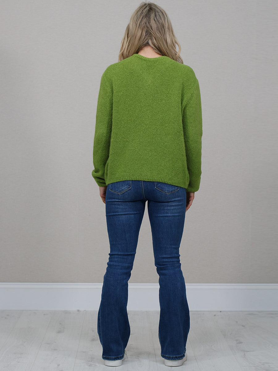 Italian Solid Knit Crop Cardigan