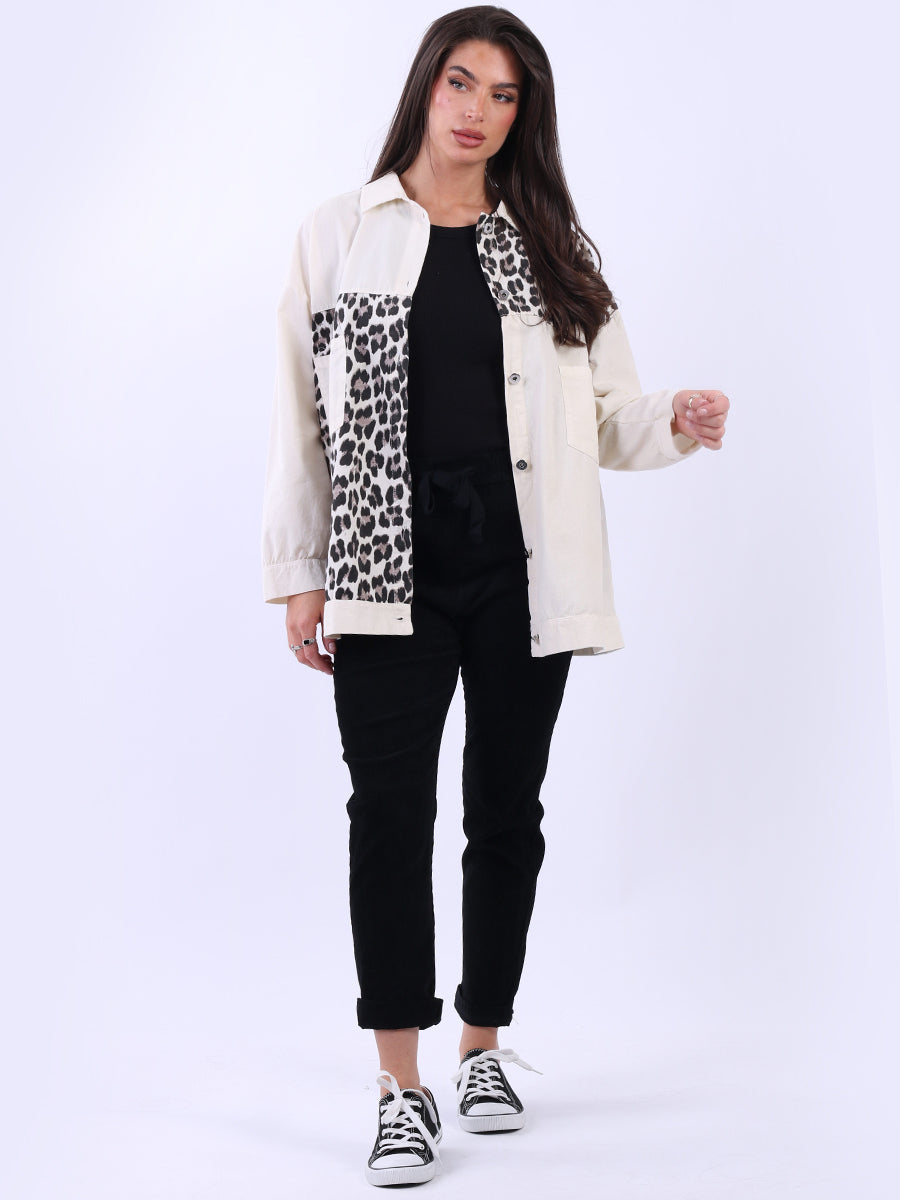 Button Down Leopard Print Shacket