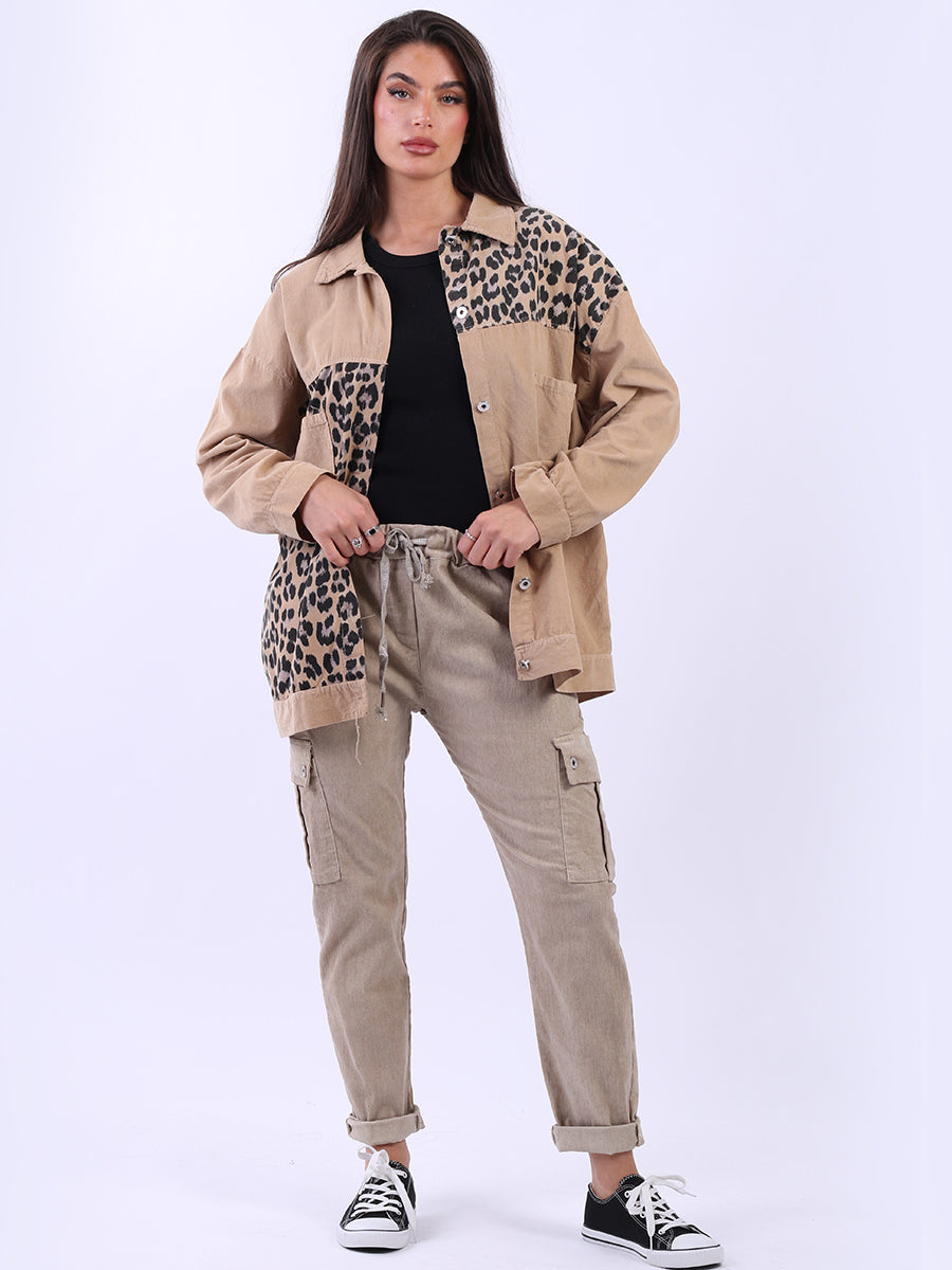 Button Down Leopard Print Shacket