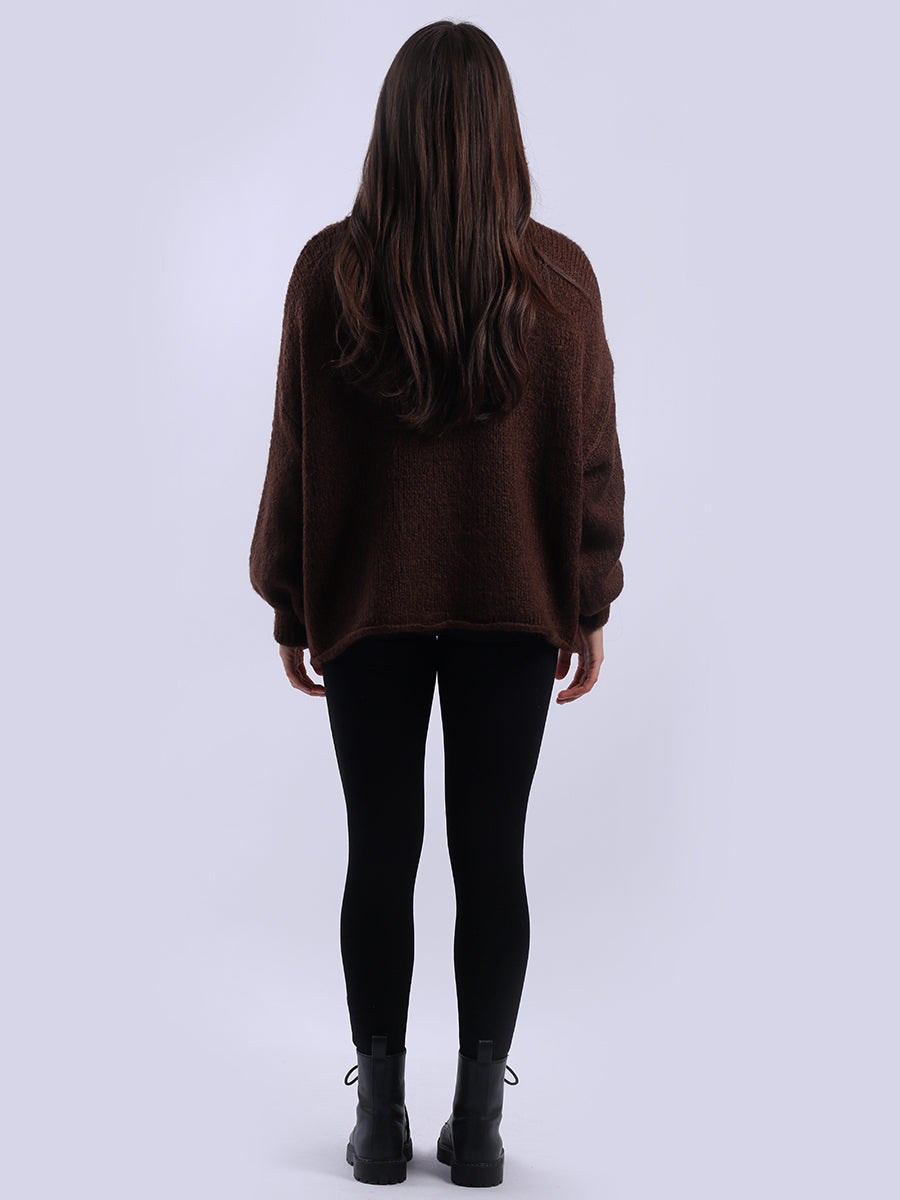 Wool Knit Xmas Tree Crop Jumper