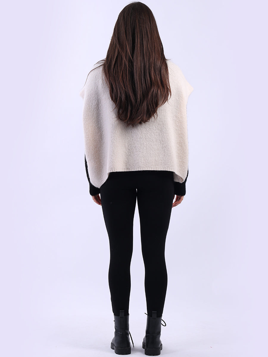 Cowl Neck Batwing Wool Knit Jumper