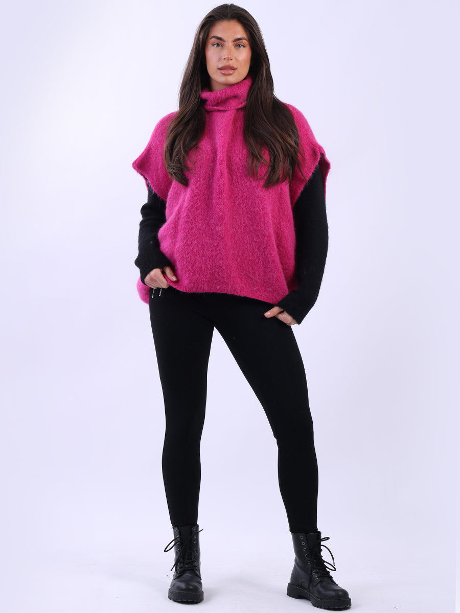 Cowl Neck Batwing Wool Knit Jumper