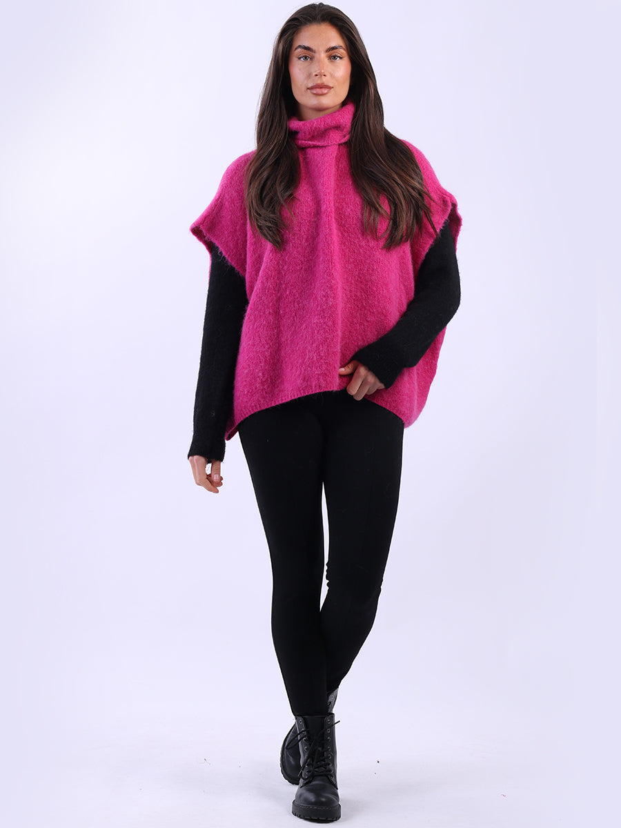 Cowl Neck Batwing Wool Knit Jumper