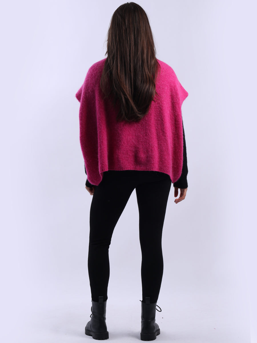 Cowl Neck Batwing Wool Knit Jumper