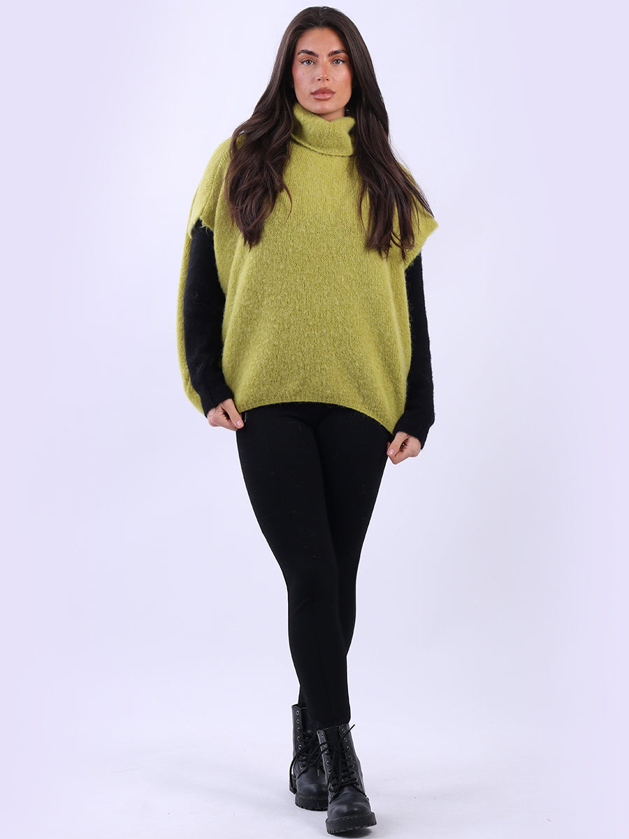 Cowl Neck Batwing Wool Knit Jumper