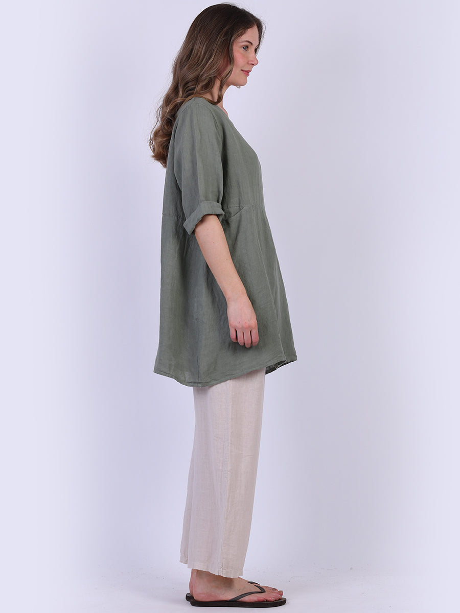 Solid Linen Baggy Slouchy Top