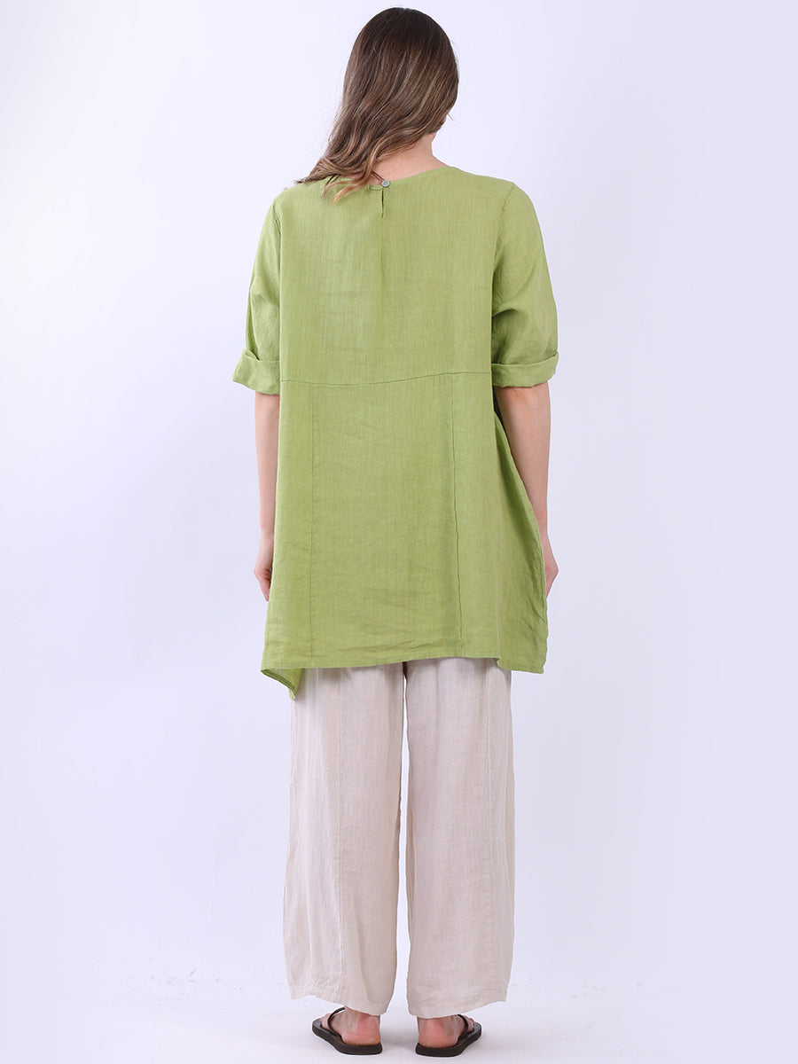 Solid Linen Baggy Slouchy Top