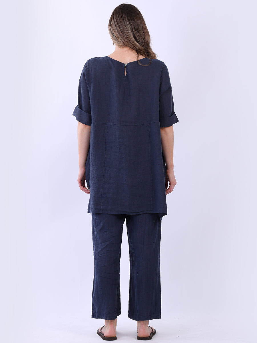 Solid Linen Baggy Slouchy Top