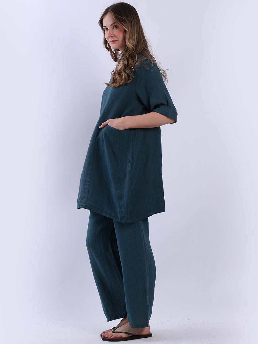 Solid Linen Baggy Slouchy Top