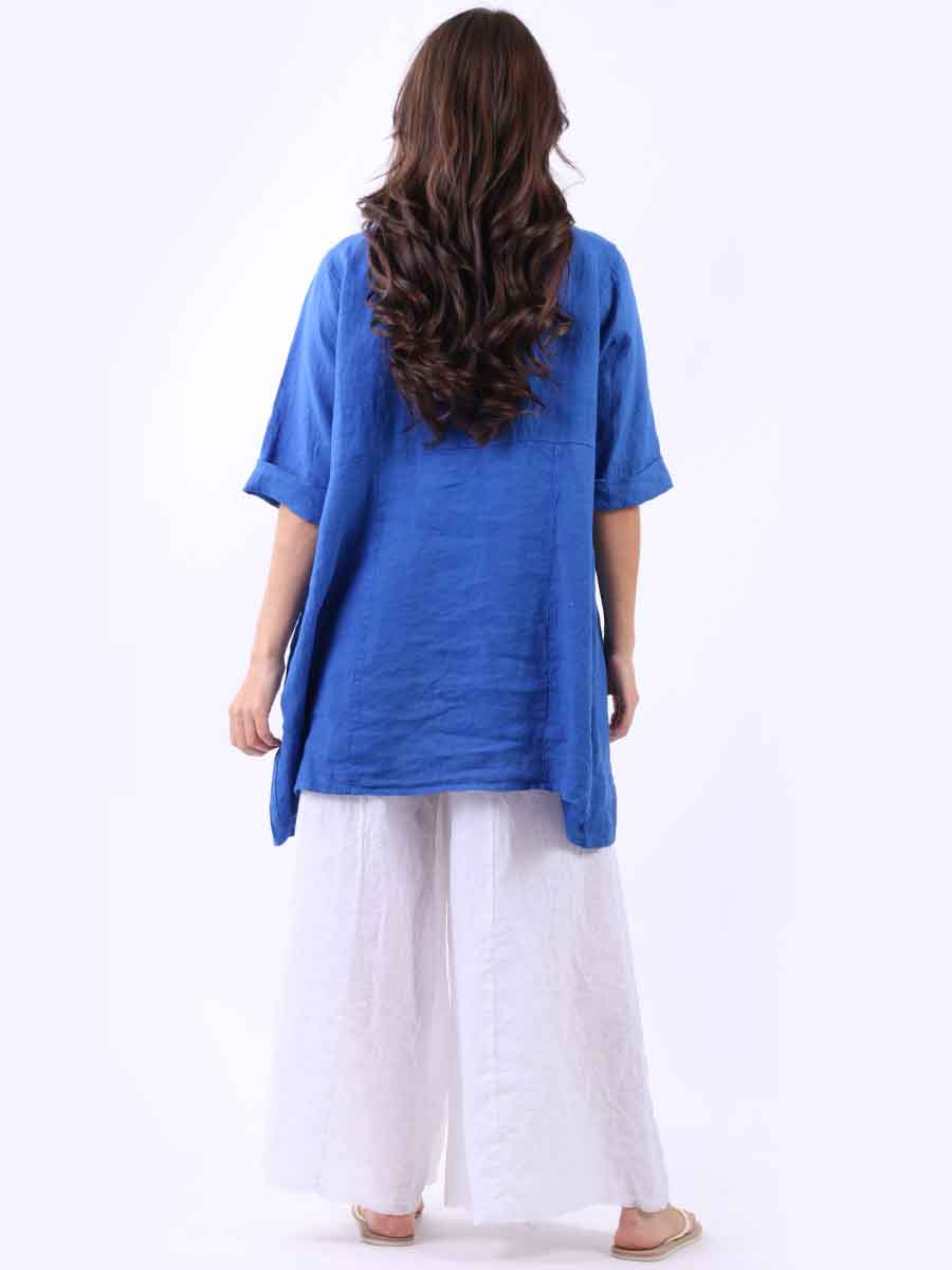 Solid Linen Baggy Slouchy Top
