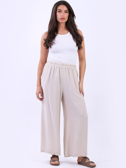 Plain Wide Leg Women Palazzo Trouser