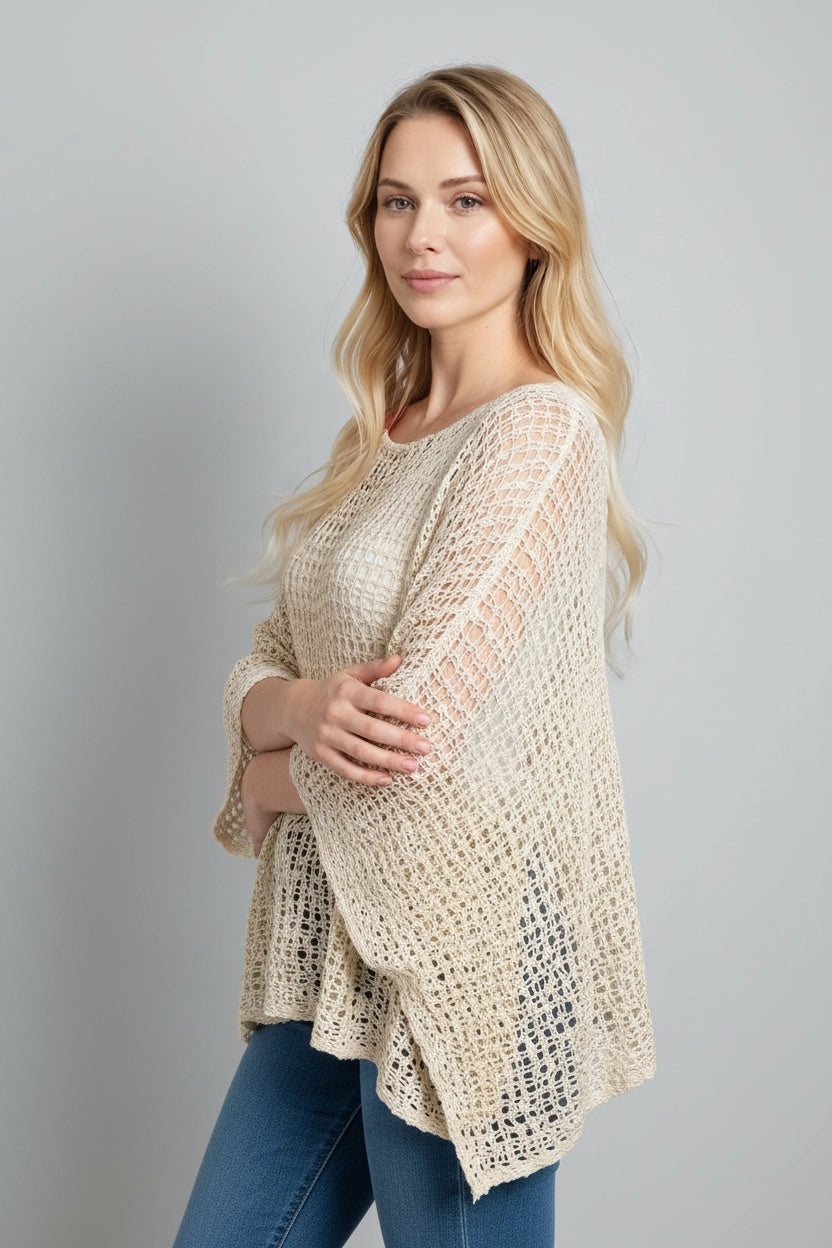 Crochet Knit Cover Up Crop Top