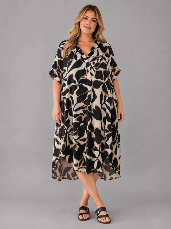 Ladies Lagenlook Oversized Floral Dress