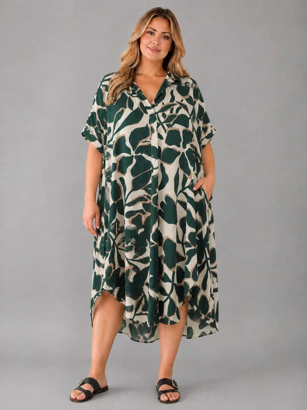 Ladies Lagenlook Oversized Floral Dress