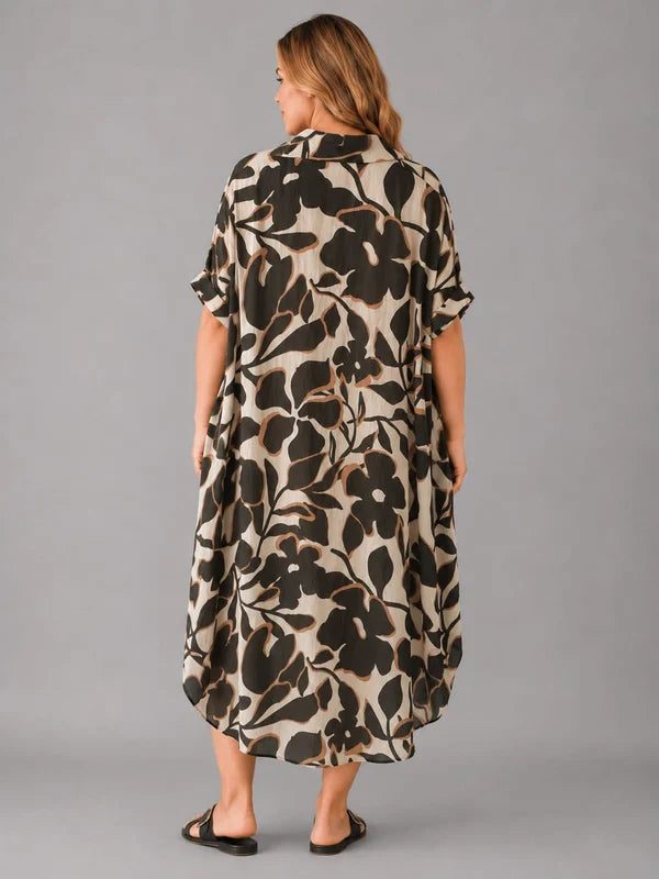 Ladies Lagenlook Oversized Floral Dress