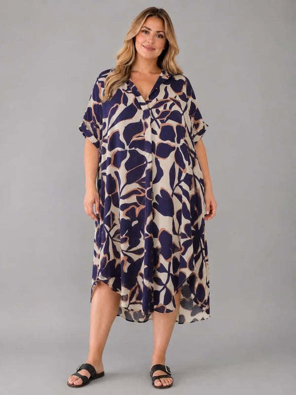 Ladies Lagenlook Oversized Floral Dress