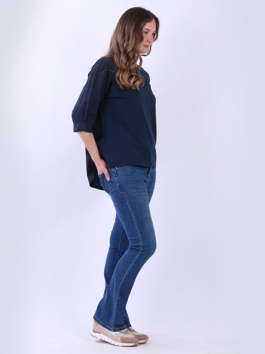 Ladies Plain Cotton Baggy T-Shirt