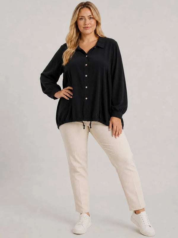 Solid Cotton Corduroy Oversized Shirt