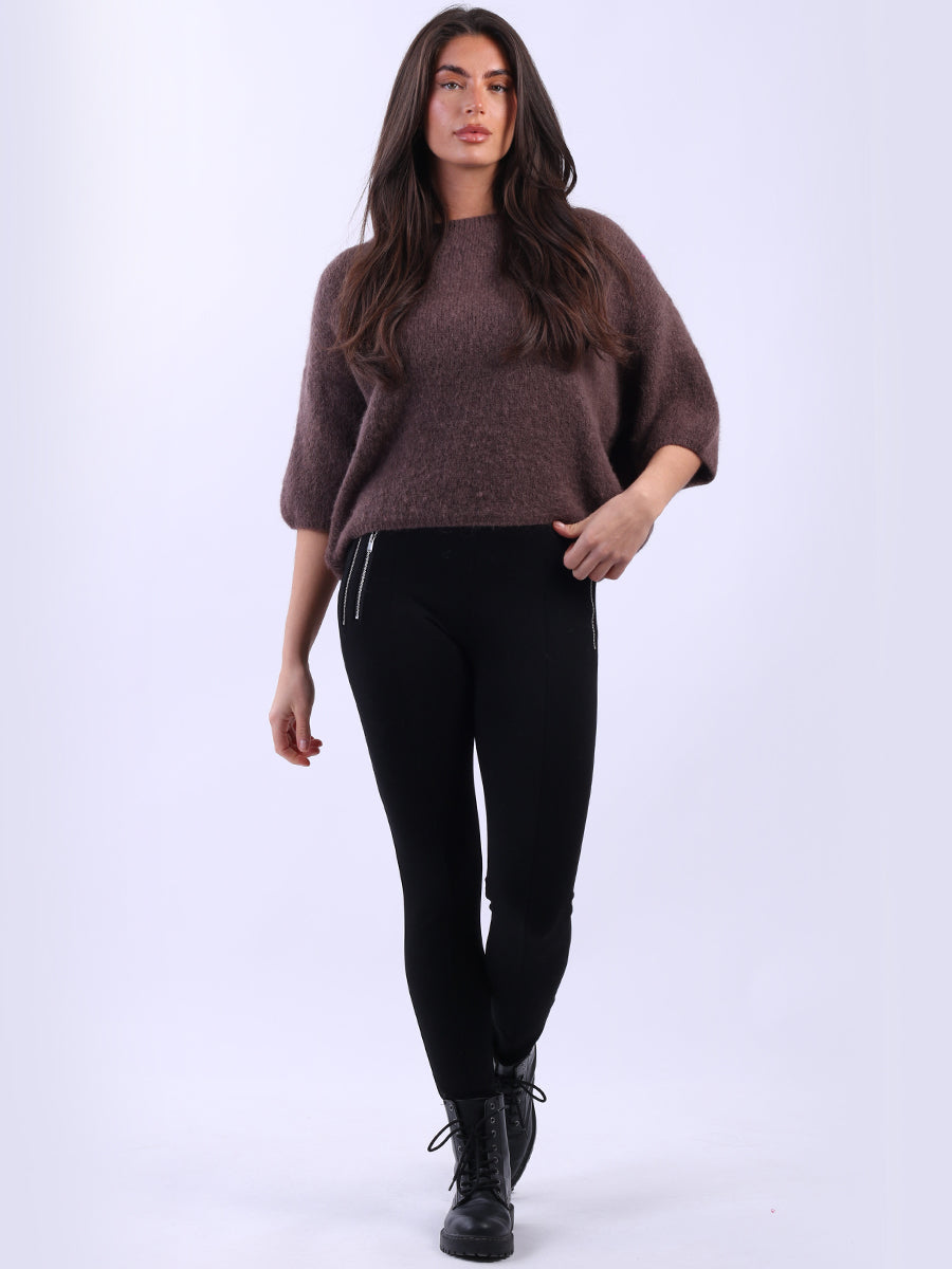 Cropped Baggy Knit Wooly Jumper