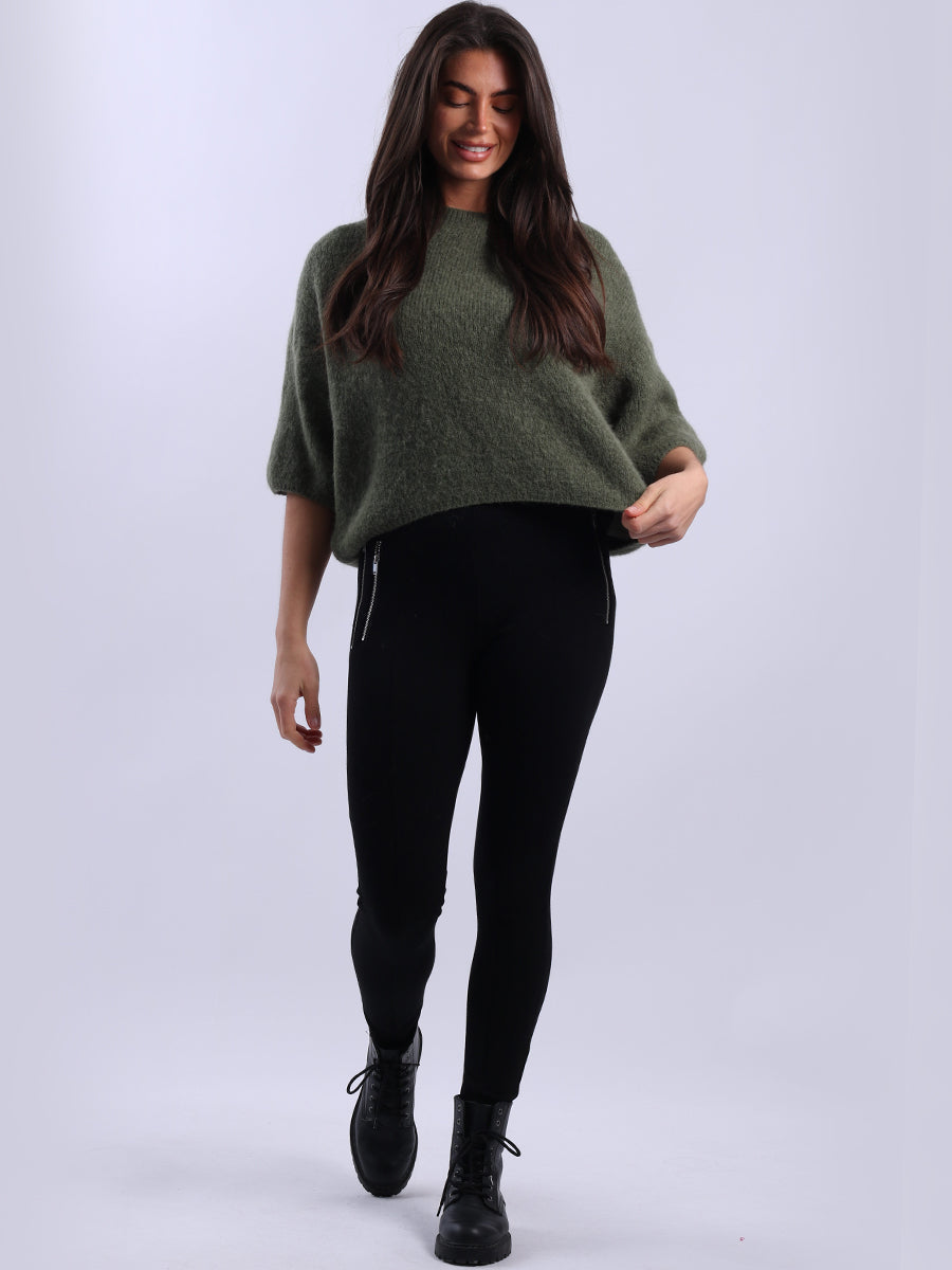 Cropped Baggy Knit Wooly Jumper