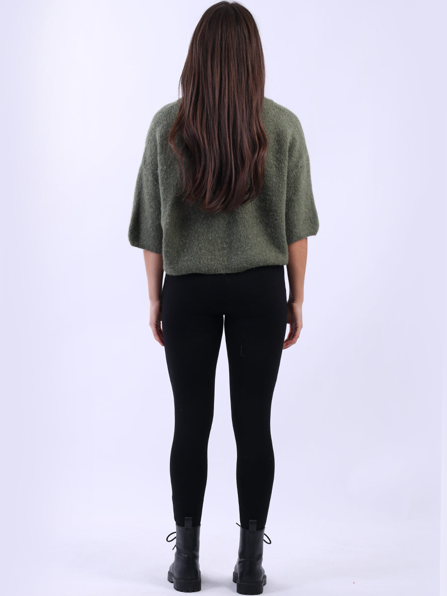 Cropped Baggy Knit Wooly Jumper