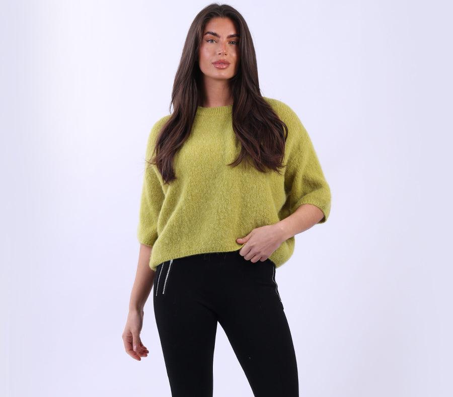 Cropped Baggy Knit Wooly Jumper