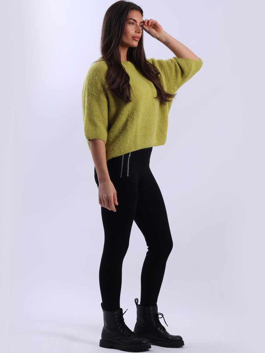 Cropped Baggy Knit Wooly Jumper