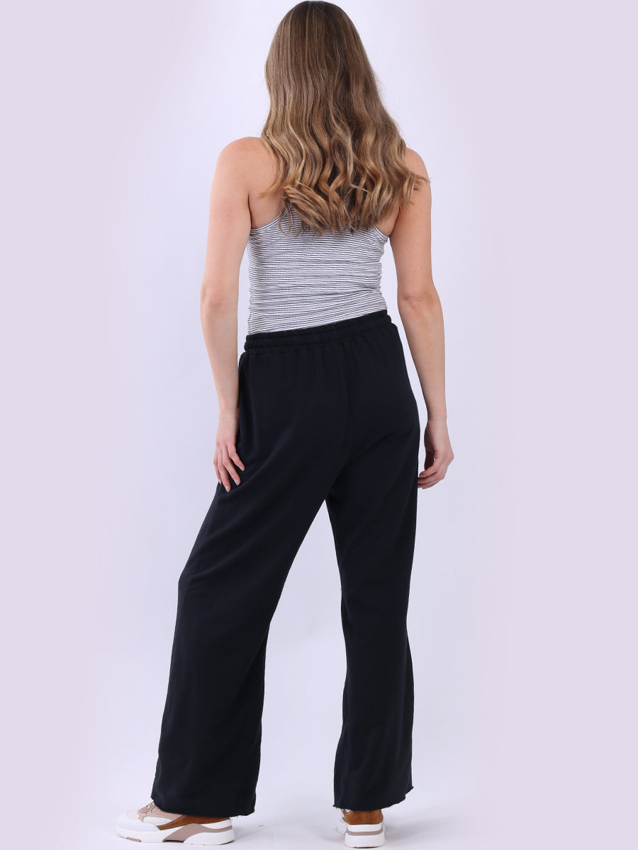 Wide Legs Women Cotton Trouser