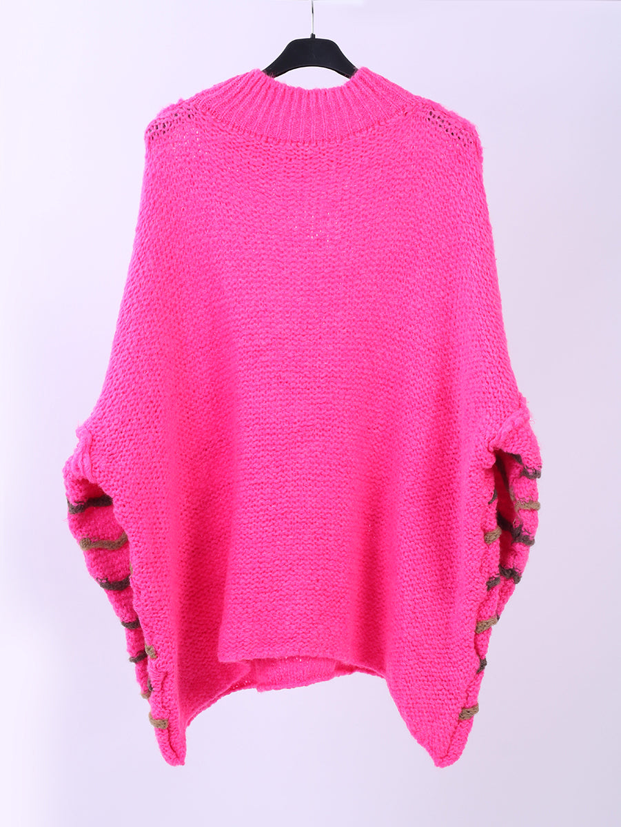 Multi Stripes Knitted Wooly Jumper