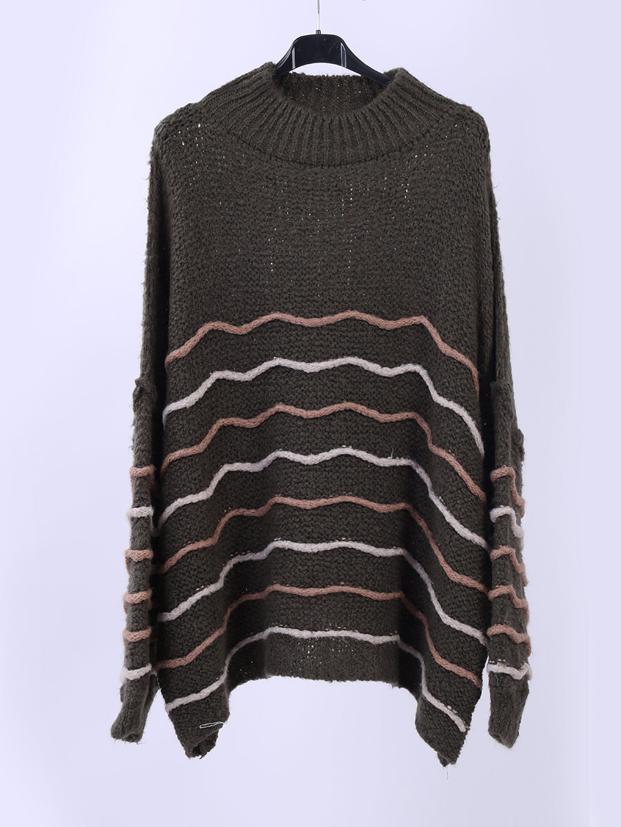 Multi Stripes Knitted Wooly Jumper