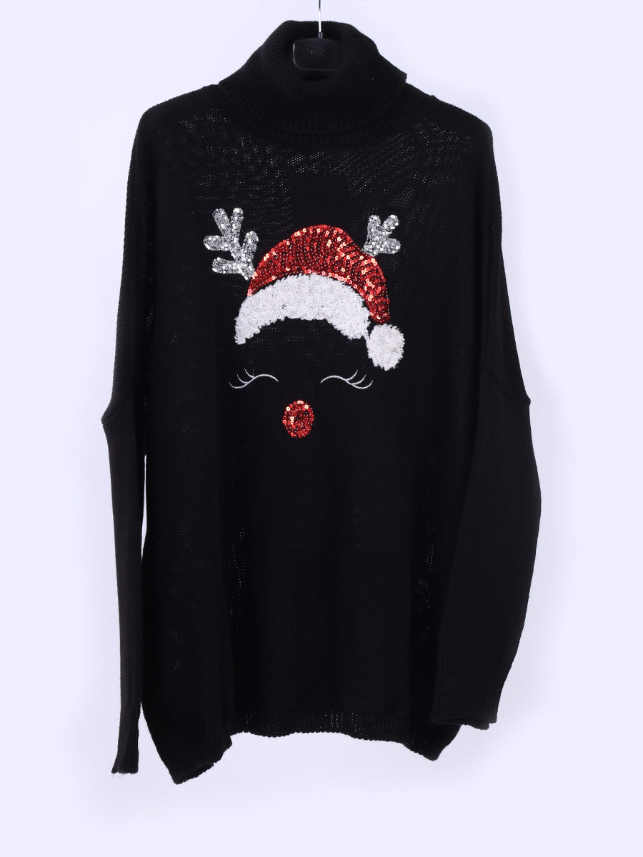 Ladies Batwing Xmas Jumper