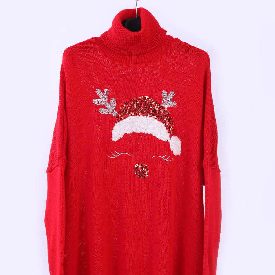 Ladies Batwing Xmas Jumper