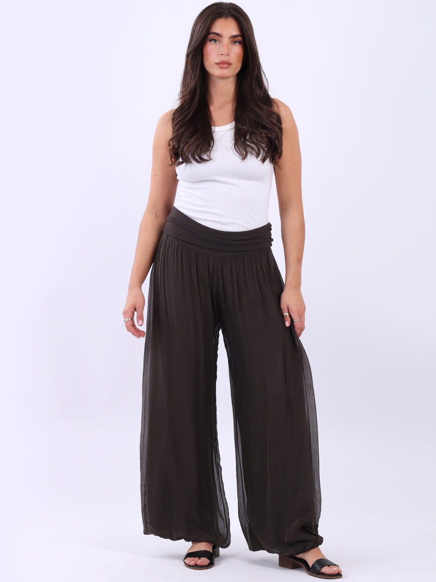 Silk Wide Leg Oversized Palazzo Pant