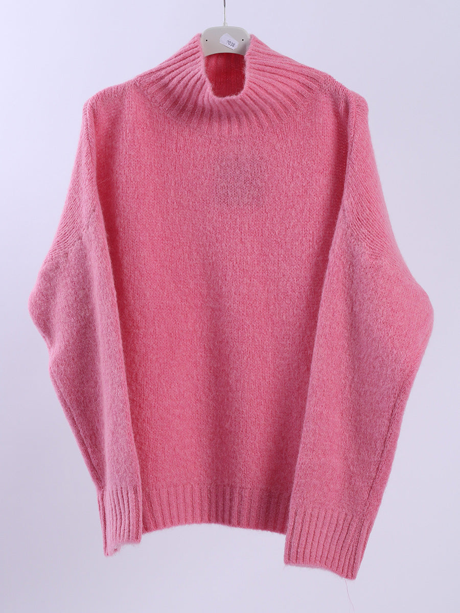 Plain Knitted Crop Woolen Jumper