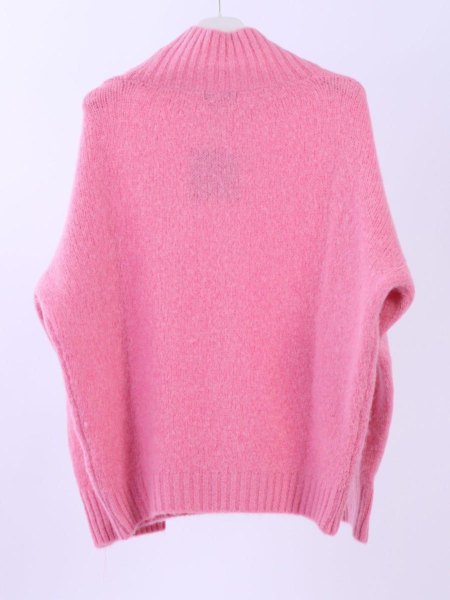 Plain Knitted Crop Woolen Jumper