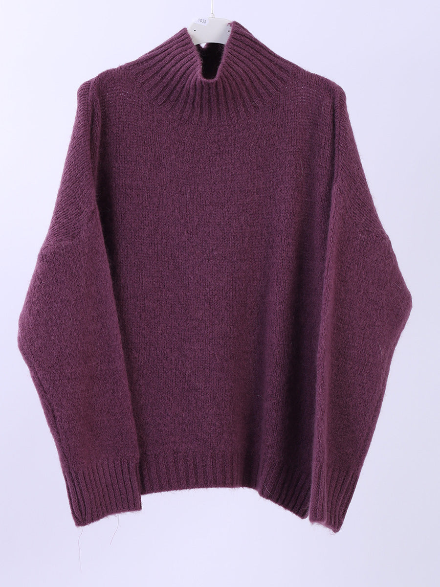 Plain Knitted Crop Woolen Jumper