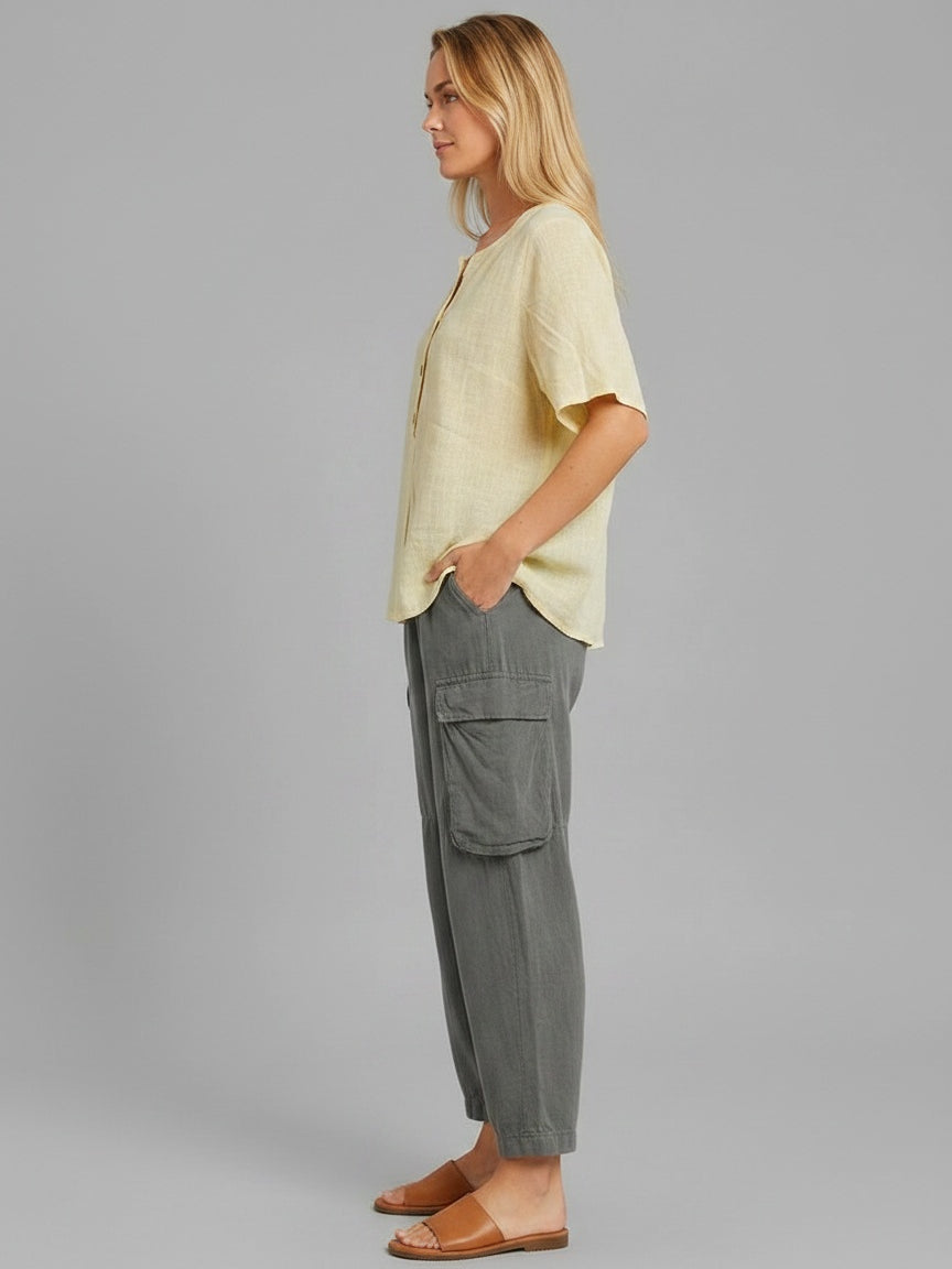 Italian Cotton Women Baggy Shirt