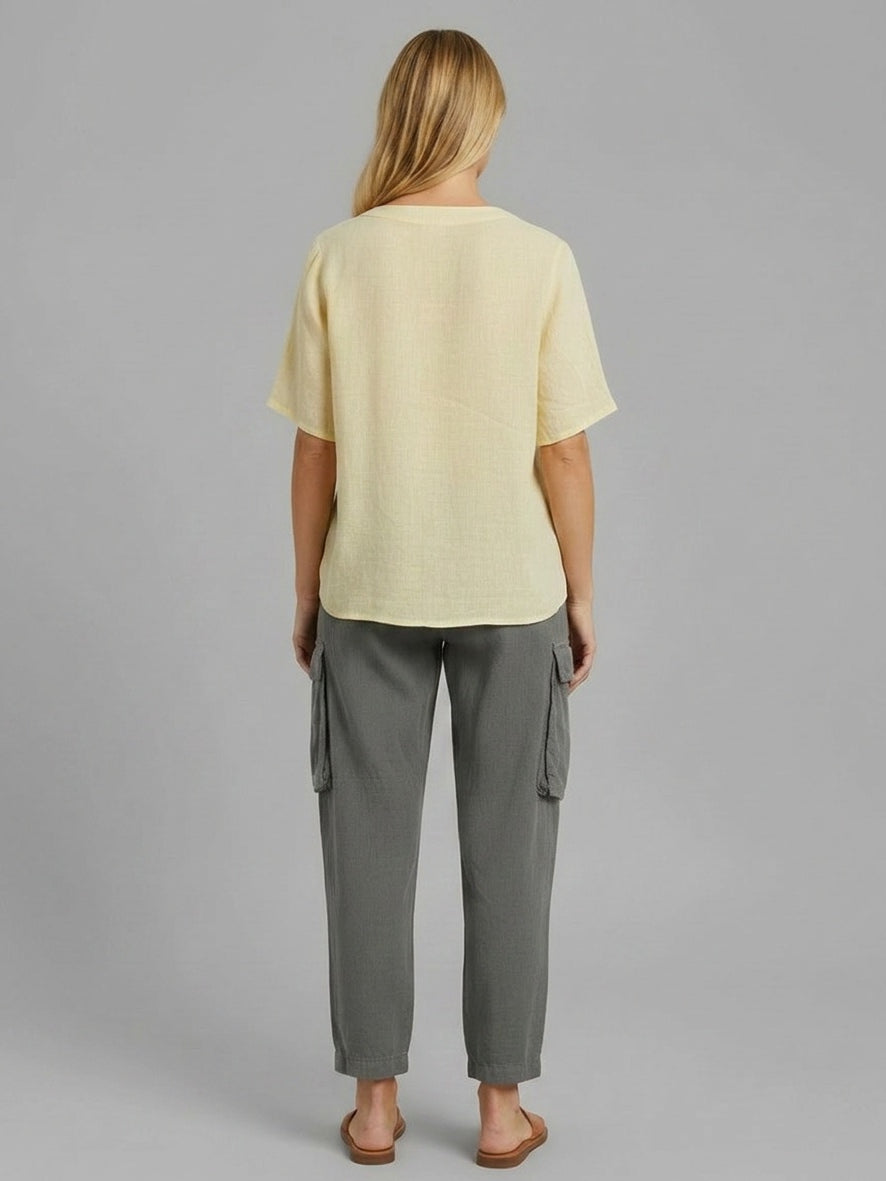 Italian Cotton Women Baggy Shirt