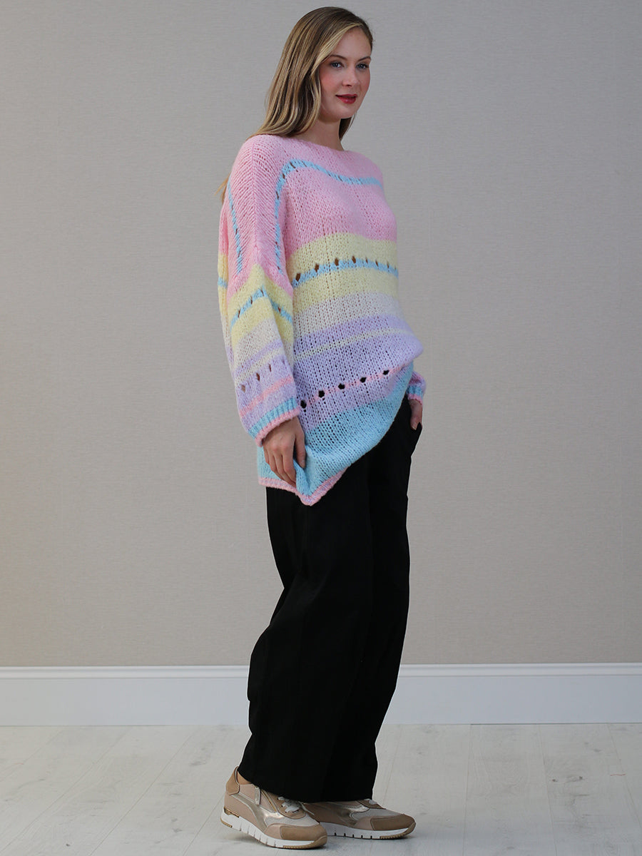 Batwing Plus Size Wool Knitted Jumper