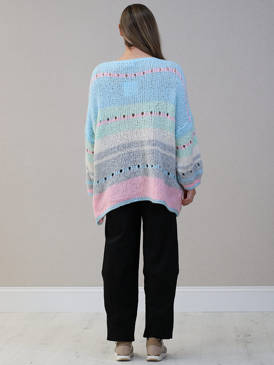 Batwing Plus Size Wool Knitted Jumper