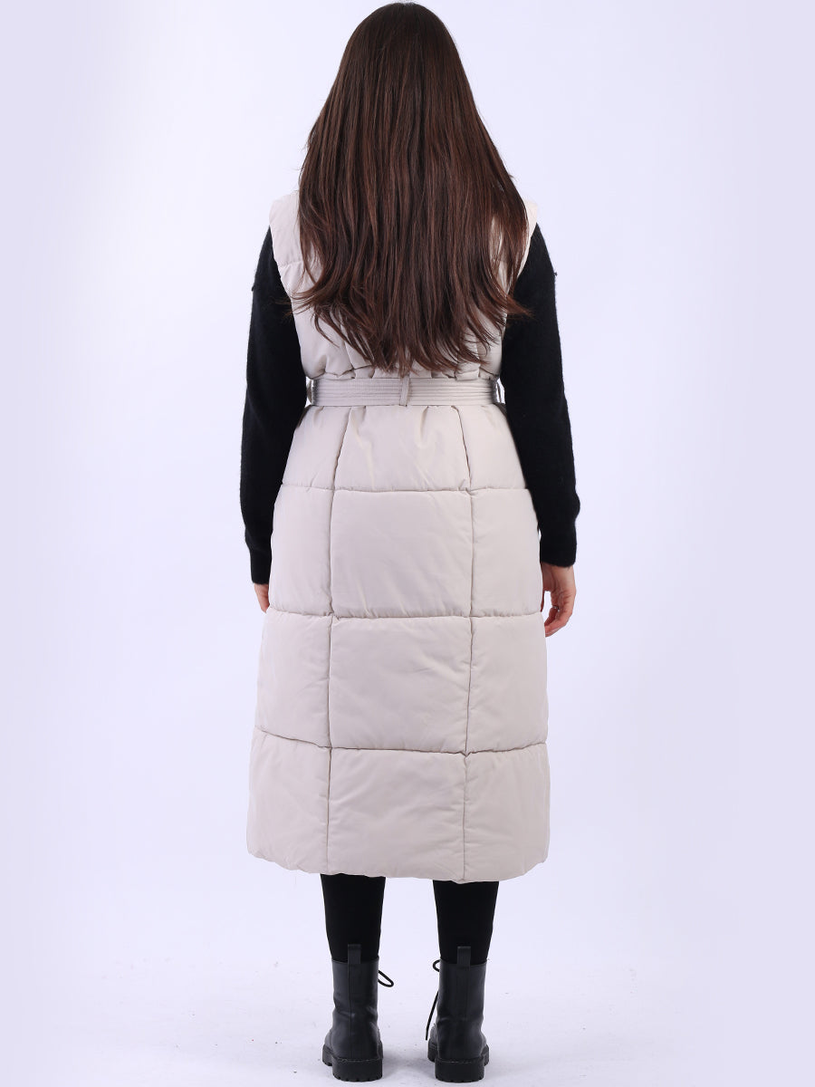 Plus Size Ladies Long Padded Vest