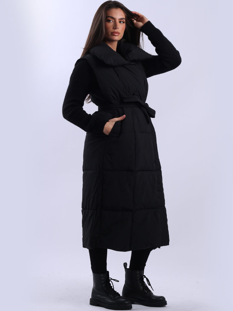 Plus Size Ladies Long Padded Vest