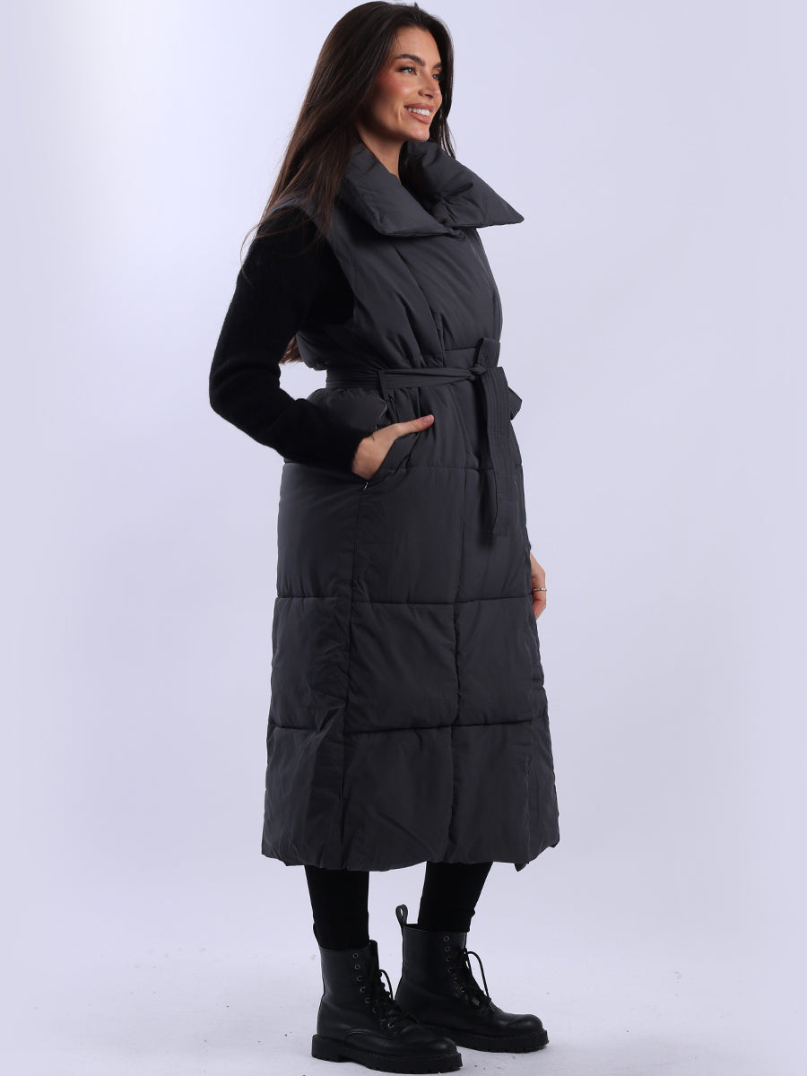 Plus Size Ladies Long Padded Vest