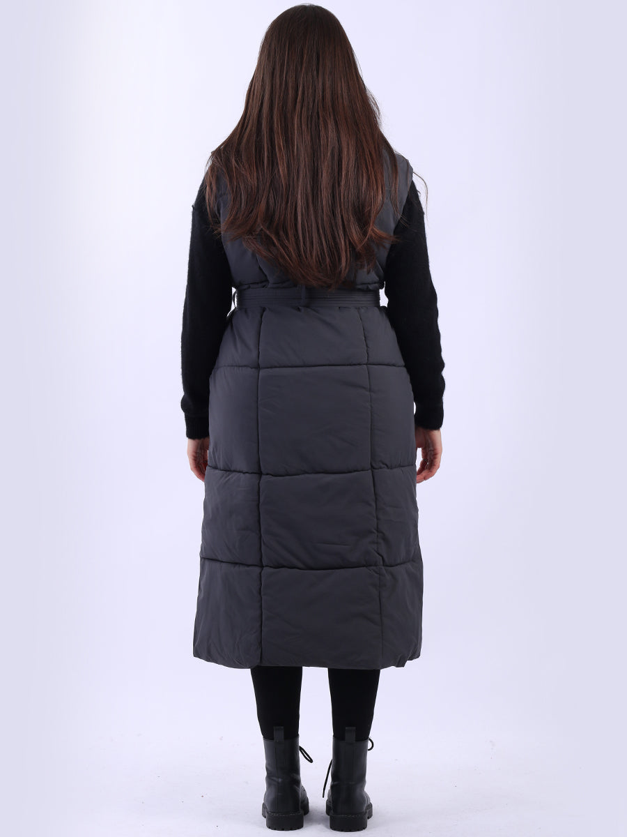 Plus Size Ladies Long Padded Vest